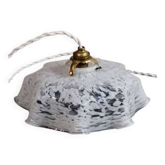 Clichy white glass portable lamp