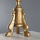 Antique carved and gilded wooden candelabrum, Italy, 19th century.
