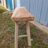 Small bench in raw solid wood