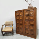 Vintage brutalist bar cabinet 'Cubism' Gerhard Bartels