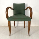 50's vintage green bridge chair