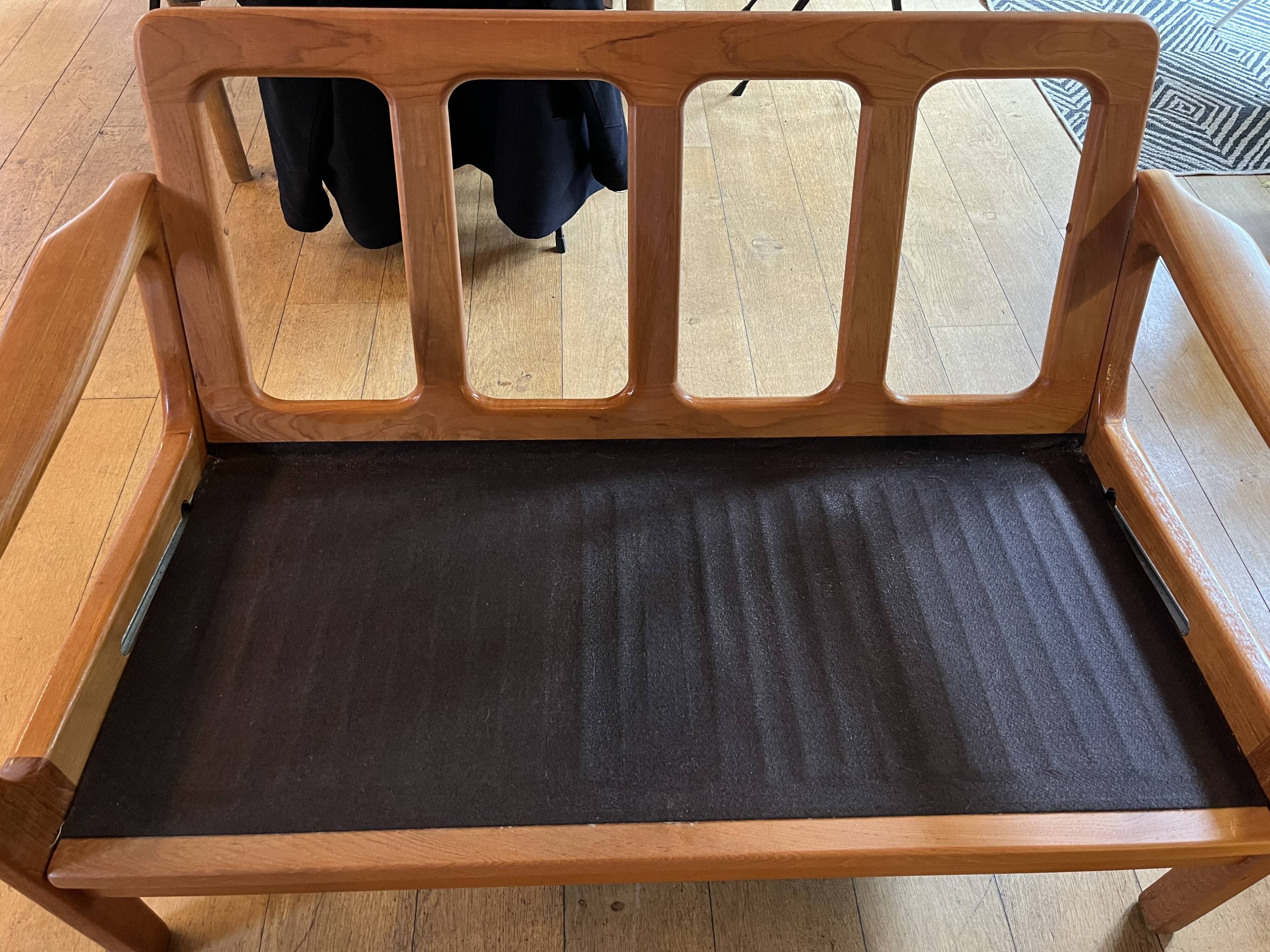 Teak sofa from the 1960s/1970s by J. Kristensen, Danish, Denmark