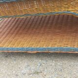 Two-tone rattan coffee table