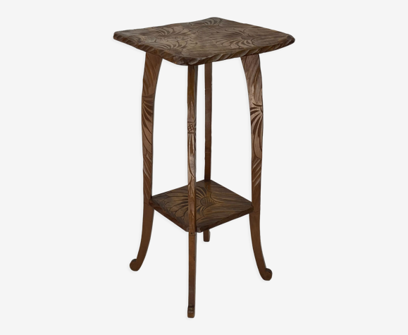 Arts & Crafts antique Japanese hand carved side table for Liberty London ca  1905 | Selency