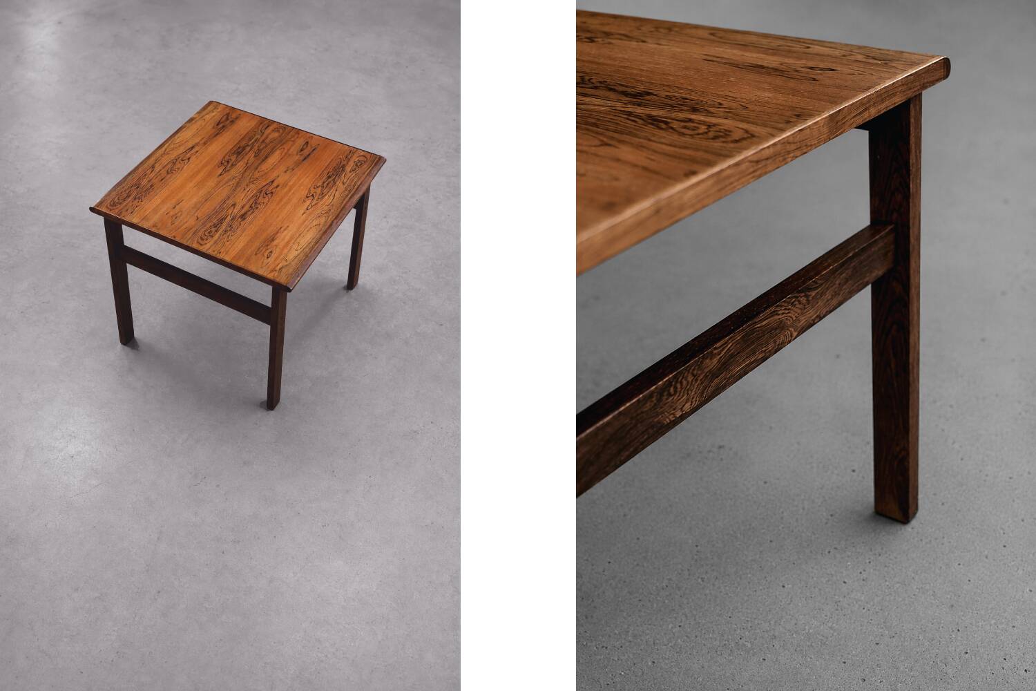 Mid-century modern rosewood coffee table Capella by Illum Wikkelsø.