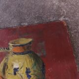 Painting, oil on panel, still life