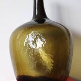 Dame jeanne ancienne en verre martelé