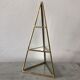 Vintage glass and brass showcase