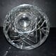 Vintage flared vase in cut crystal signed crystalworks crisgar 1950-1960