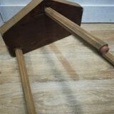 Raw wood tripod stool