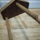 Raw wood tripod stool