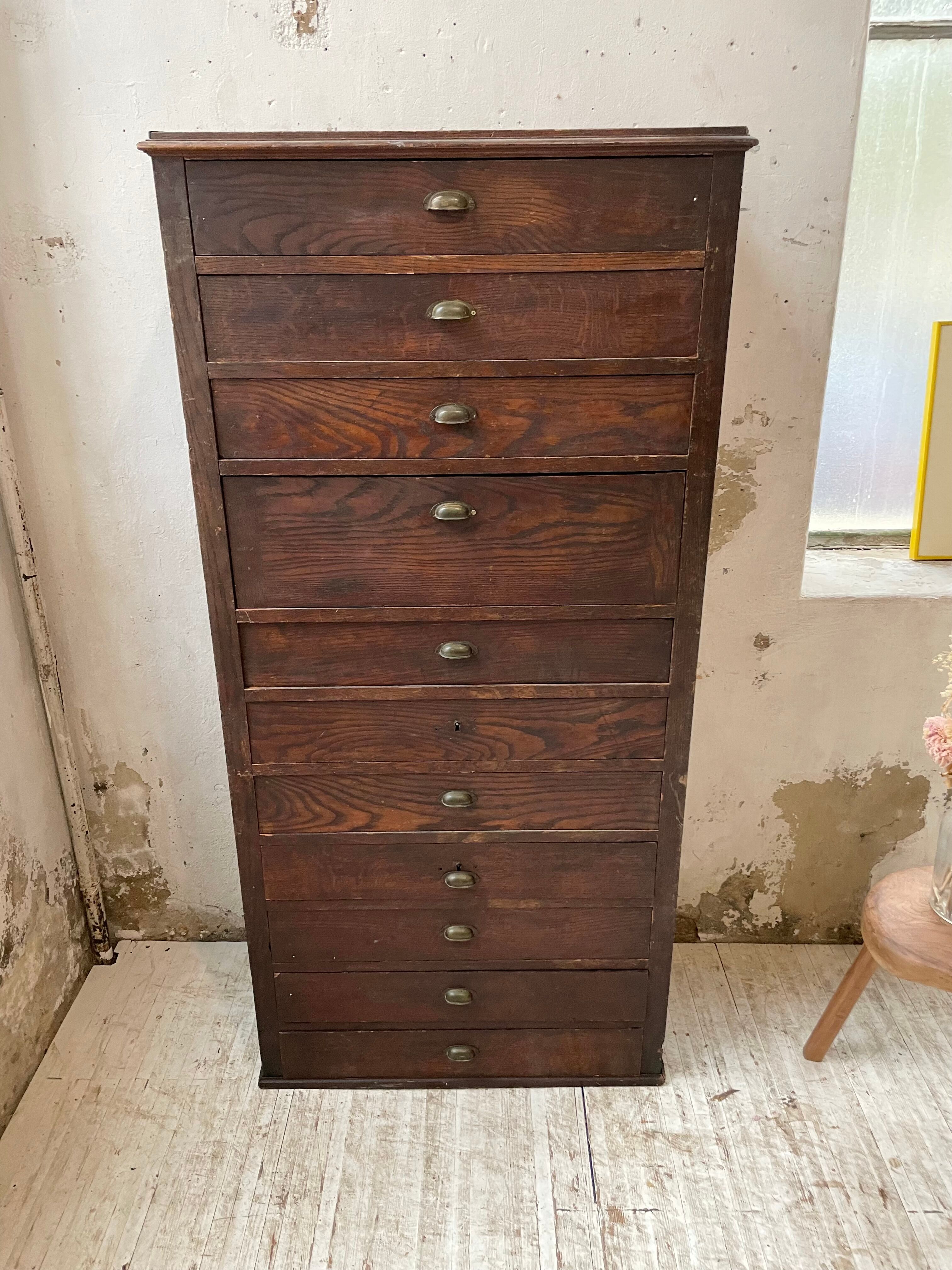 Workshop furniture with drawers XL oak