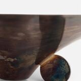 WMF Ikora sculptural Bauhaus bowl, silver-plated brass, by Paul Haustein, 1