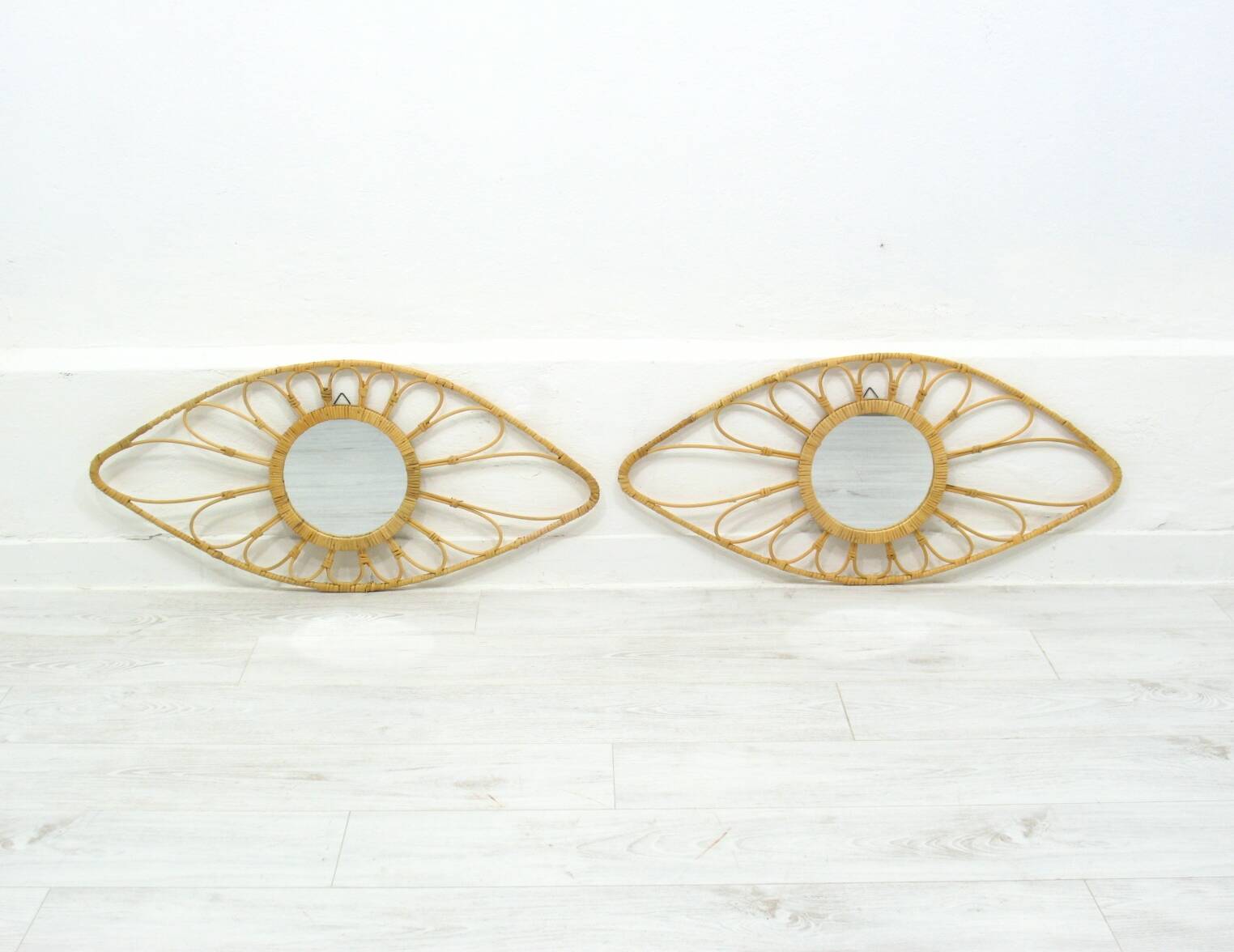 Vintage Rattan Mirror, 1990s