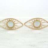 Vintage Rattan Mirror, 1990s