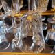 12 verres à pied facettés – années 7012 verres à pied facettés – année