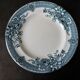 Set of 6 flat plates Longwy, Watteau model