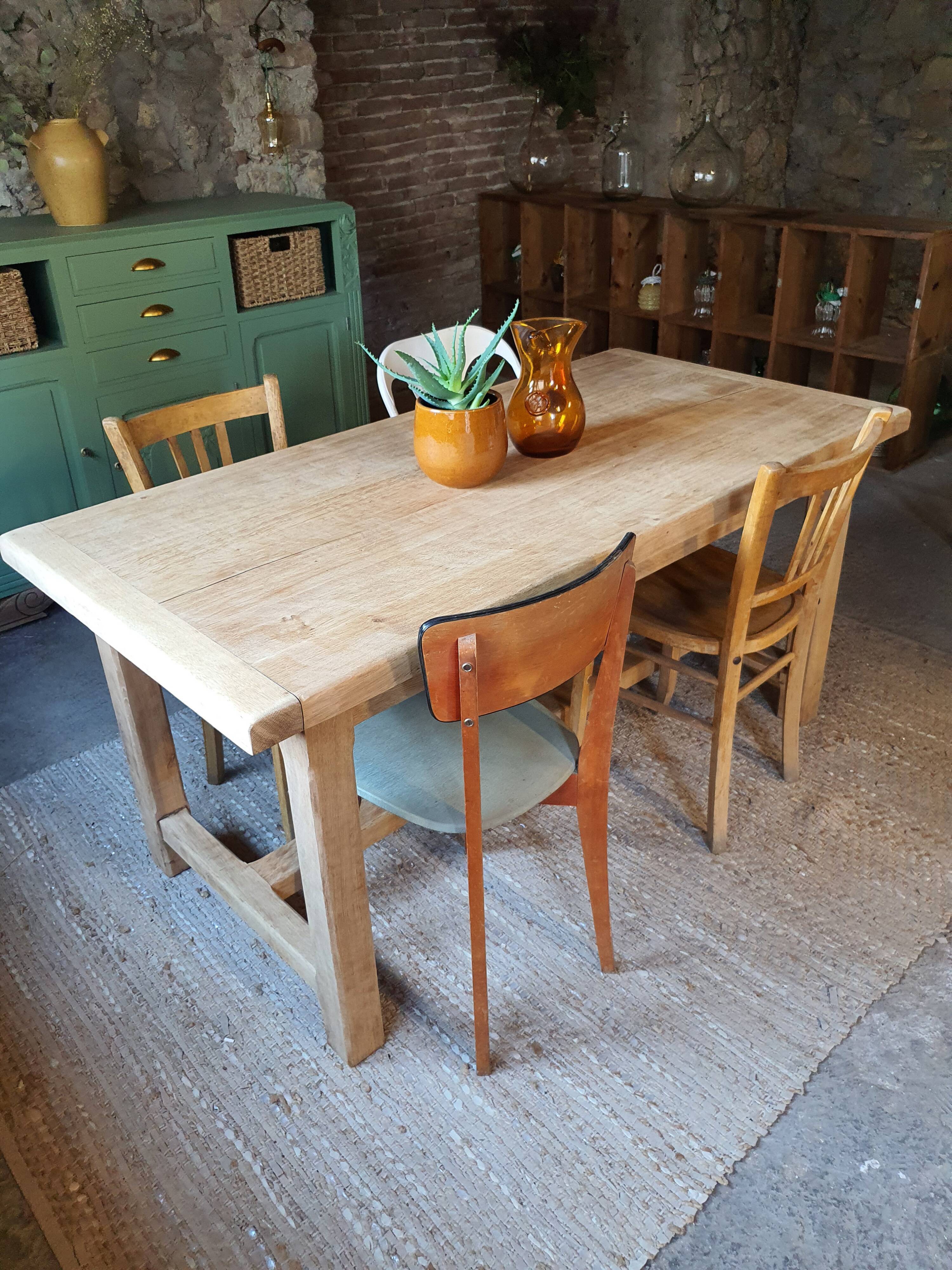 Solid oak farmhouse table