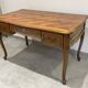 Louis XV style desk, natural wood and marquetry top