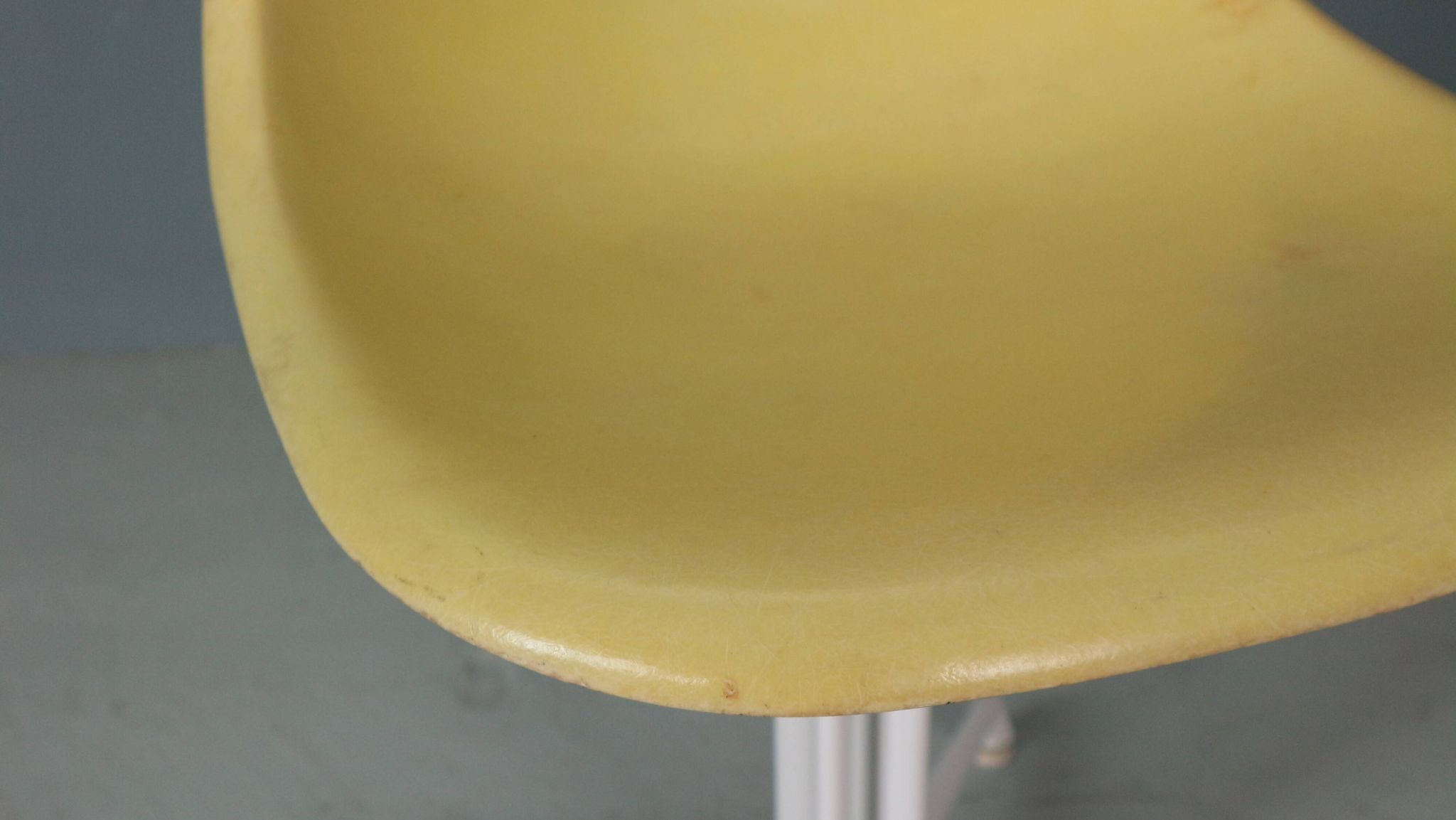 Charles & Ray Eames "La Fonda" Light Yellow Fiberglass Chairs Herman Miller