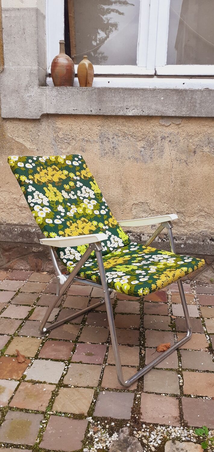 Vintage camping armchair year 70 brand Kettler