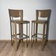 Pair of leather stools Enrico Pellizoni