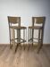 Pair of leather stools Enrico Pellizoni