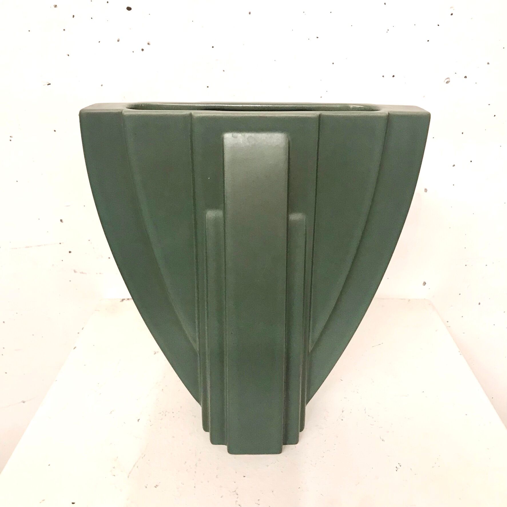 Geometric ceramic vase Claude Dumas 1980