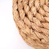 Cylindrical stool in woven fiber, 1970s