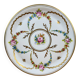 Plat ancien en porcelaine – décor floral doré – avec coffret