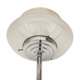 Hanging lamp round ball in vintage art deco gold frosted glass