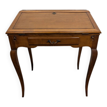 Bureau secrétaire ancien à abattant, pieds galbés – Style Louis XV