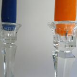 Glass candlesticks