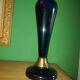 Pied de lampe en céramique bleu cobalt