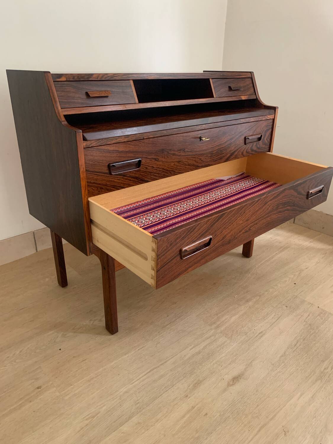 Scandinavian rosewood secretary desk by Arne Wahl Iversen