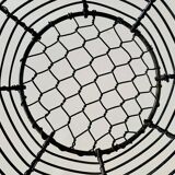 Vintage black metal egg basket