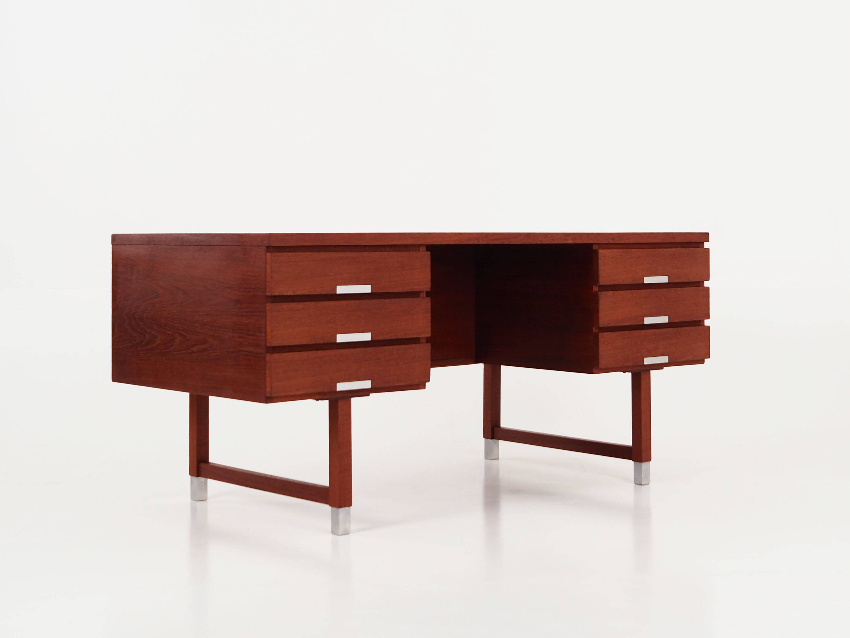 Teak desk, Danish design, 1970s, manufacturer: Eigil Petersens Møbelfabrik
