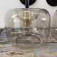 Pair of smoked glass wall sconces