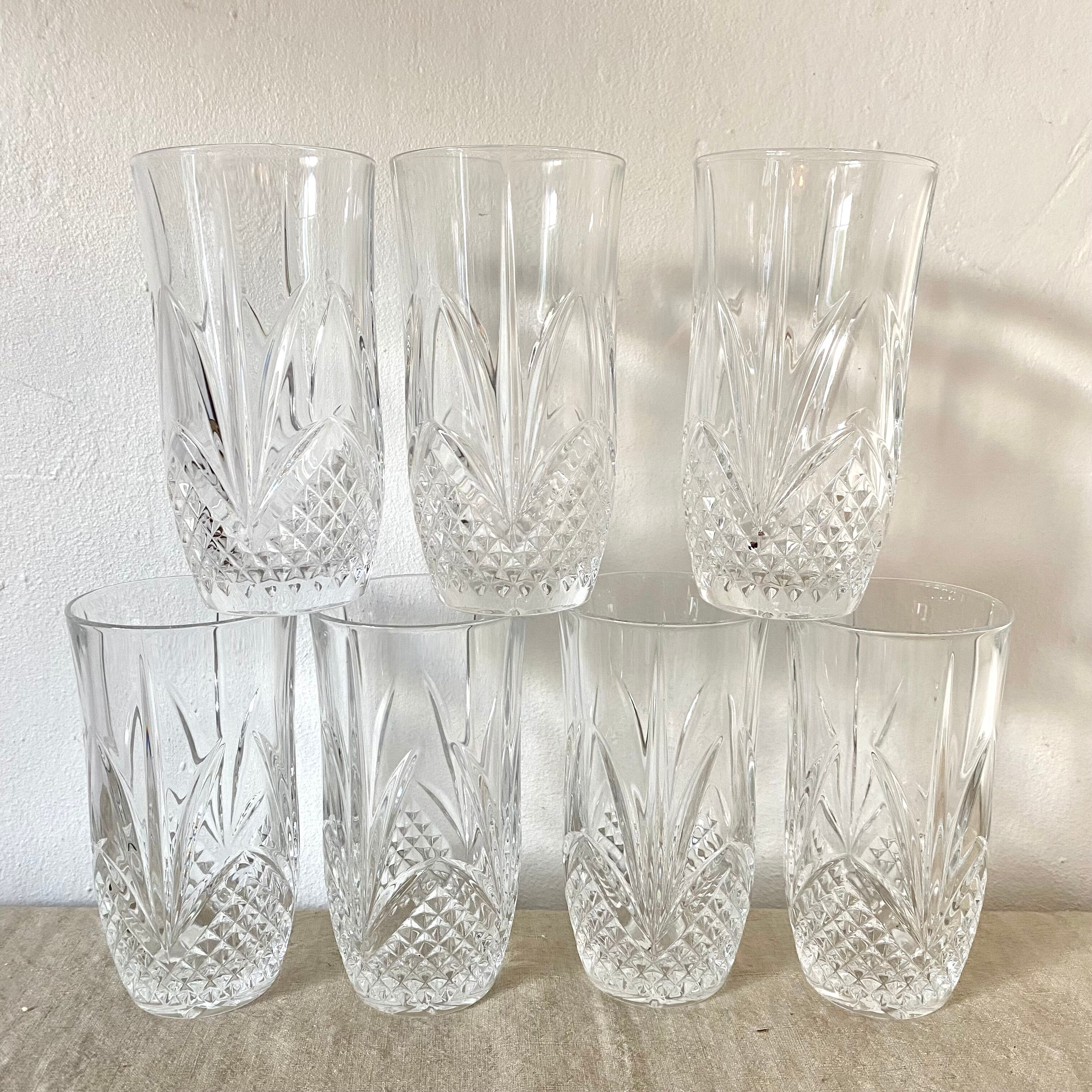 Crystal whisky glasses 80s