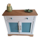 Small old sideboard painted blue and white