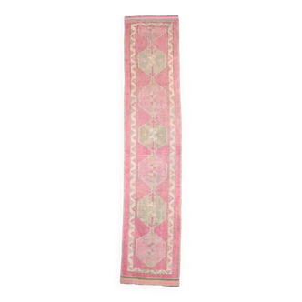 Tapis turc rose & beige, 80x377cm