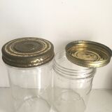 Two Jars Weiss glass and metal lid