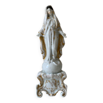 Vierge Marie en porcelaine de Paris XIXe