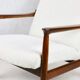 White Boucle GFM-64 armchair by Edmund Homa, 1970s