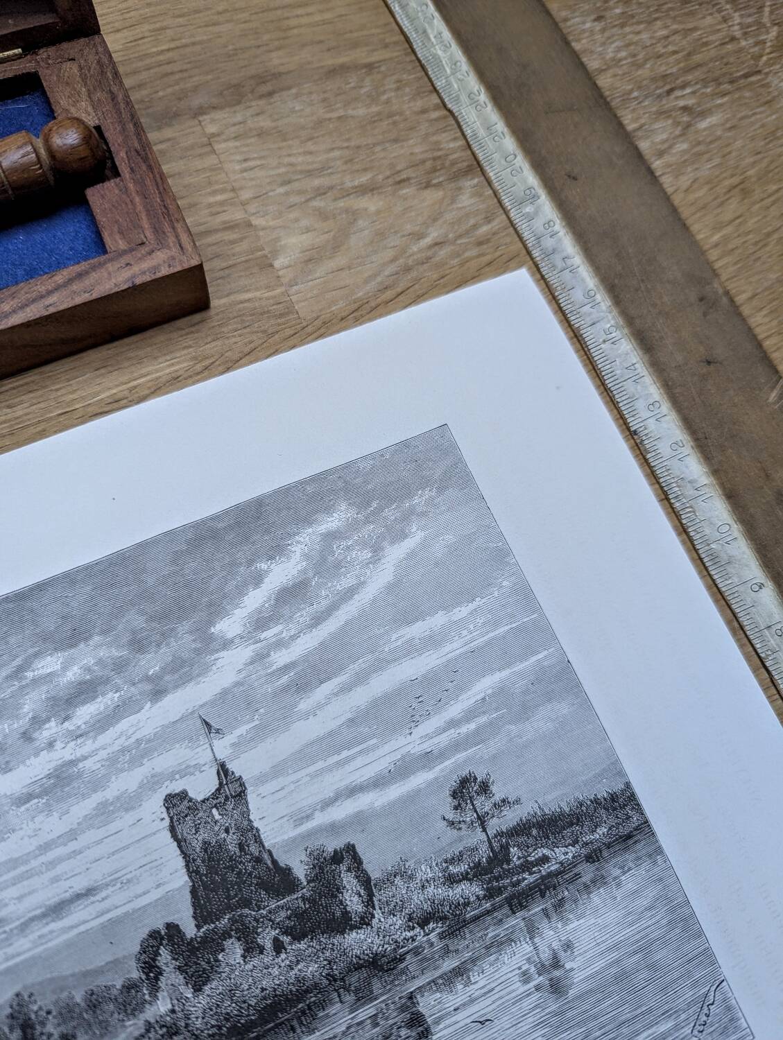 Ross Castle, Killarney, Ireland, printed illustration from 1879.