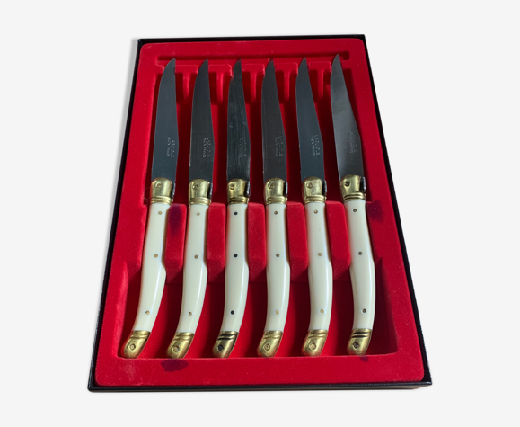 Coffret de 6 couteaux Laguiole inox couleur ivoire | Selency