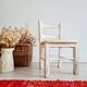 Antique wooden children's bistro chair - patinated white