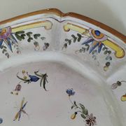 Assiette ancienne en faïence vieux Nevers fin 19ème