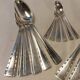 Silver metal cutlery series 18 pieces ERCUIS Art Deco motifs