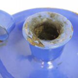 Candleholder in blue enamel